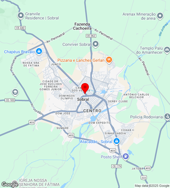 Mapa da localização