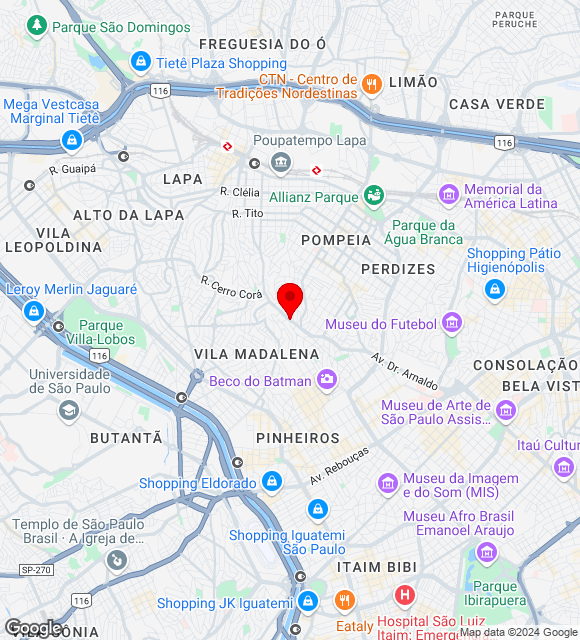 Mapa da localização