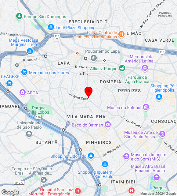 Mapa da localização