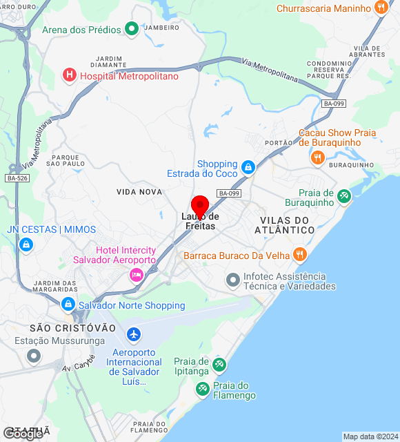 Mapa da localização