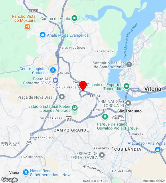 Mapa da localização