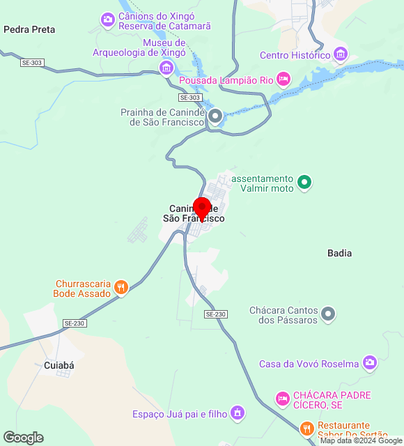 Mapa da localização