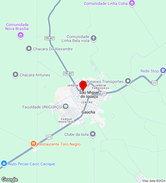 Mapa da localização