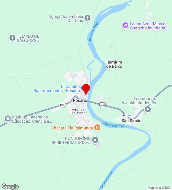 Mapa da localização