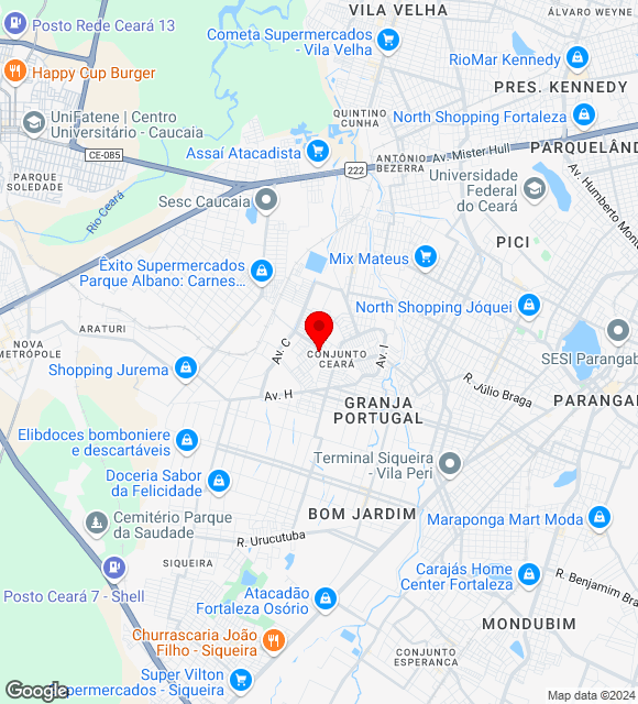 Mapa da localização