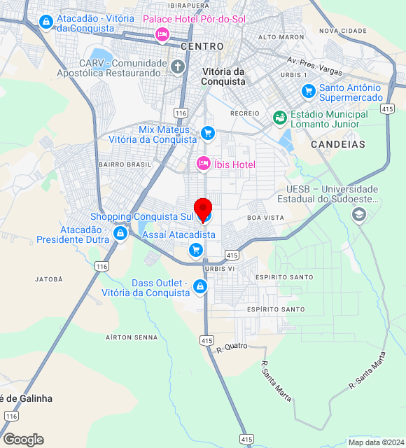 Mapa da localização