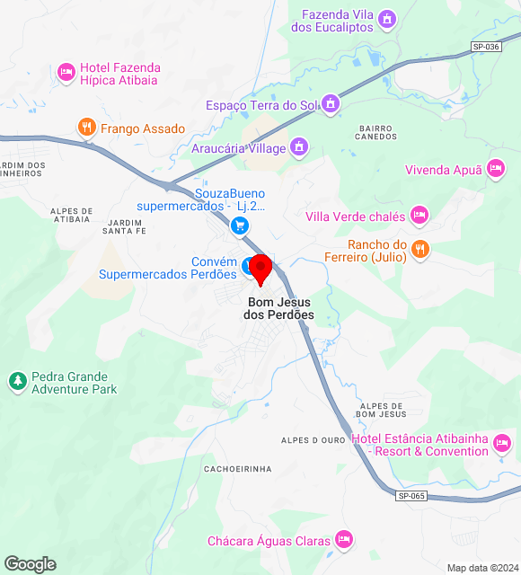 Mapa da localização