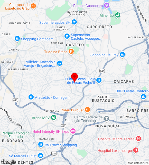 Mapa da localização