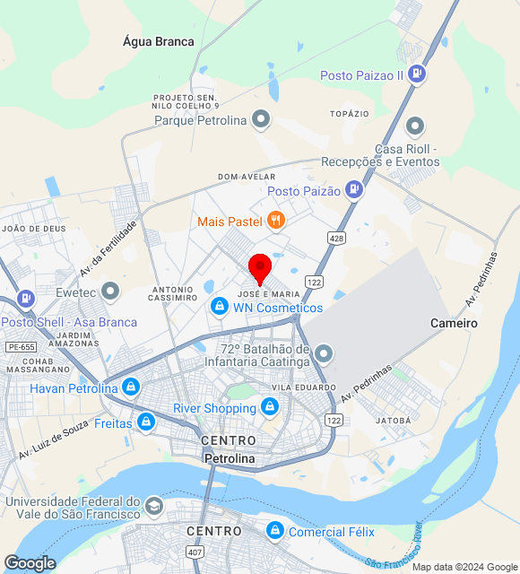 Mapa da localização