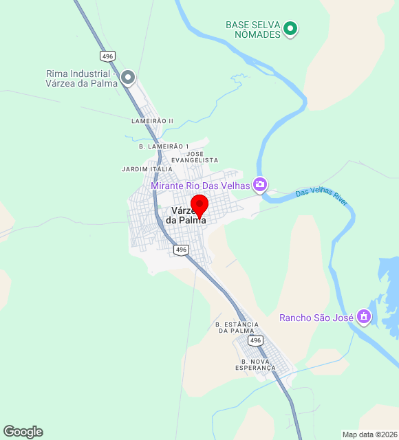 Mapa da localização