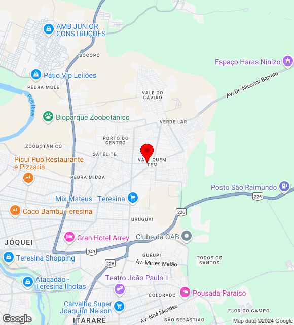 Mapa da localização