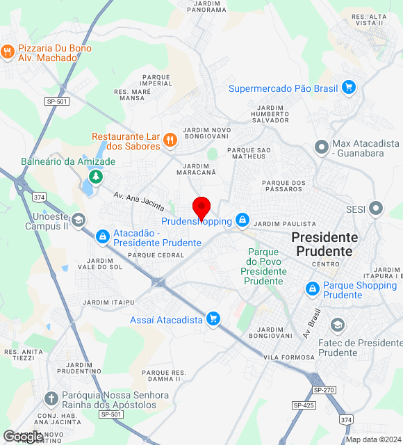 Mapa da localização