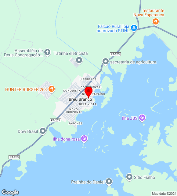 Mapa da localização