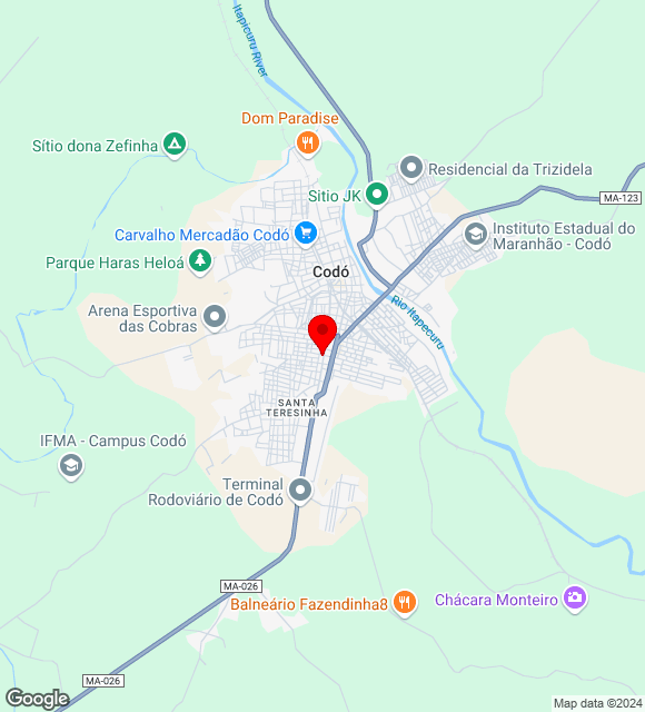 Mapa da localização