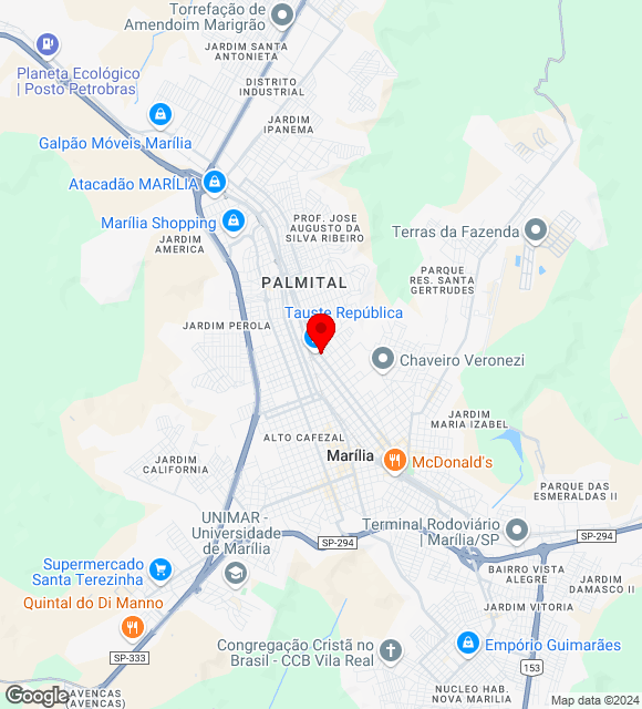 Mapa da localização