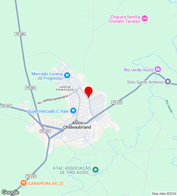 Mapa da localização