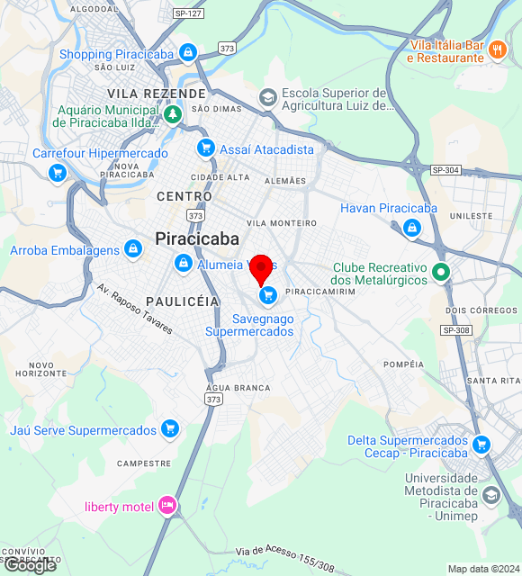 Mapa da localização