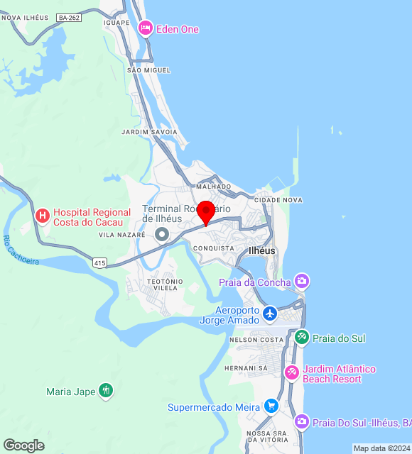 Mapa da localização