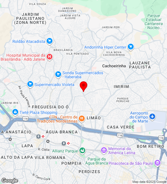 Mapa da localização