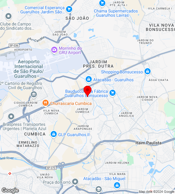 Mapa da localização