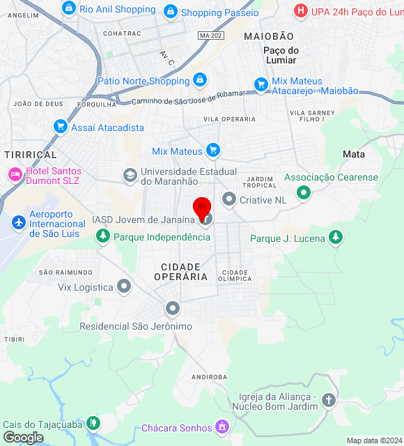 Mapa da localização