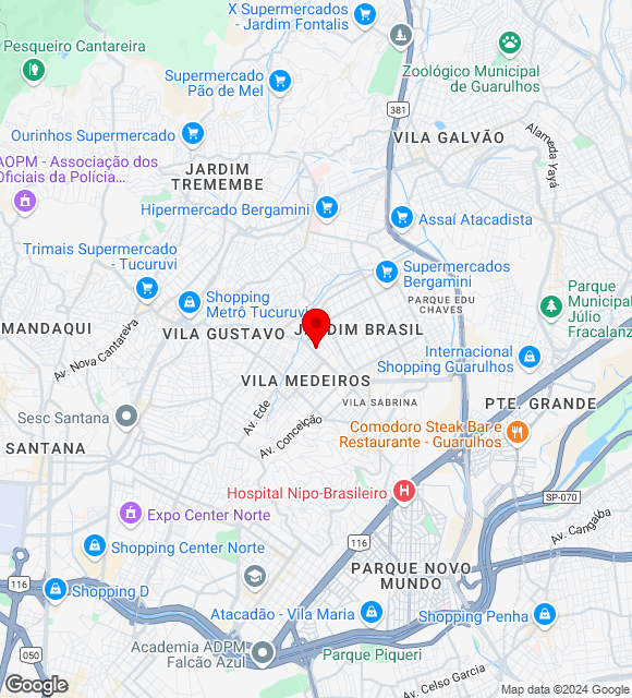 Mapa da localização