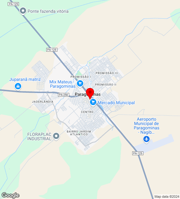 Mapa da localização