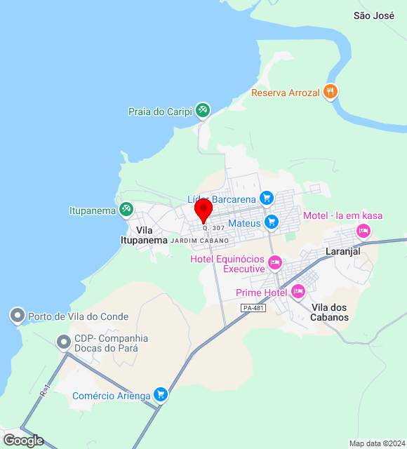 Mapa da localização