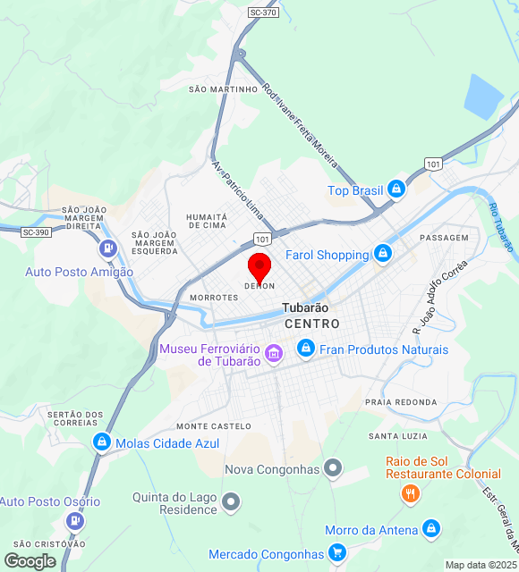 Mapa da localização