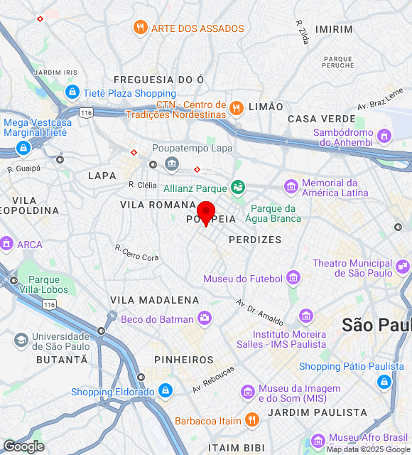 Mapa da localização