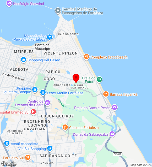 Mapa da localização