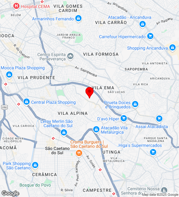 Mapa da localização