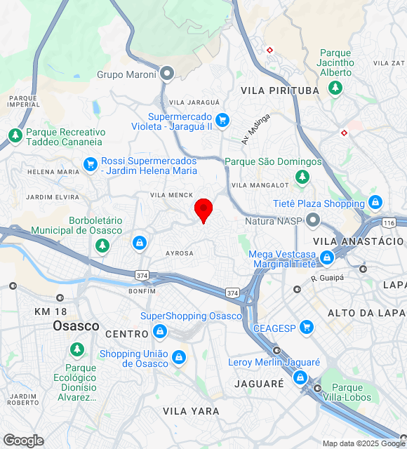 Mapa da localização