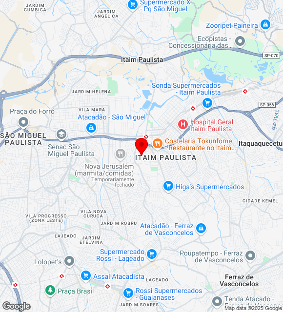Mapa da localização