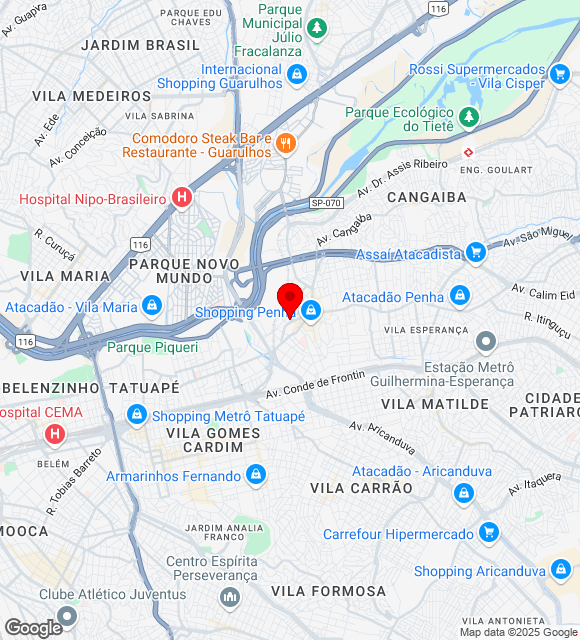 Mapa da localização
