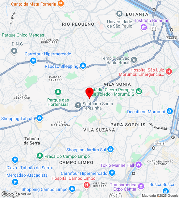 Mapa da localização