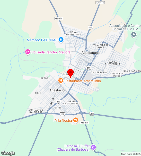 Mapa da localização