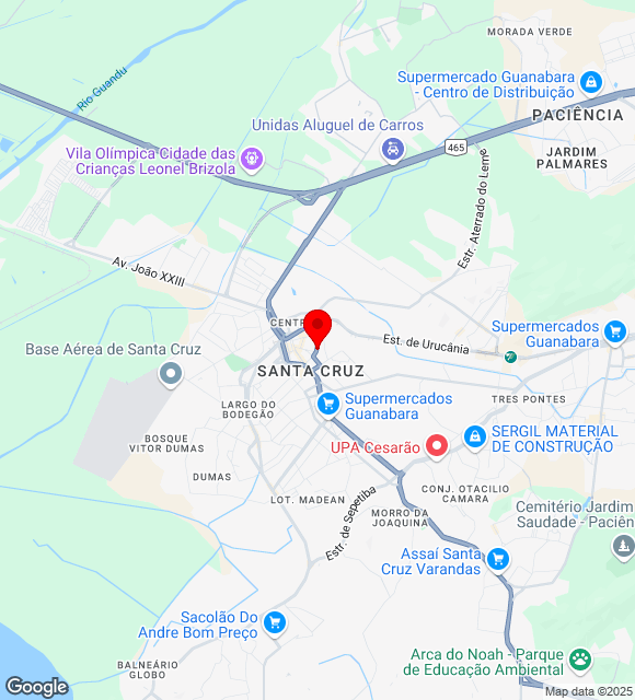 Mapa da localização
