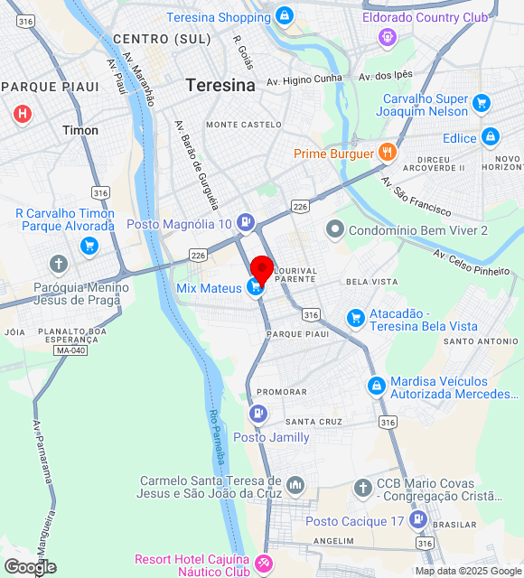 Mapa da localização