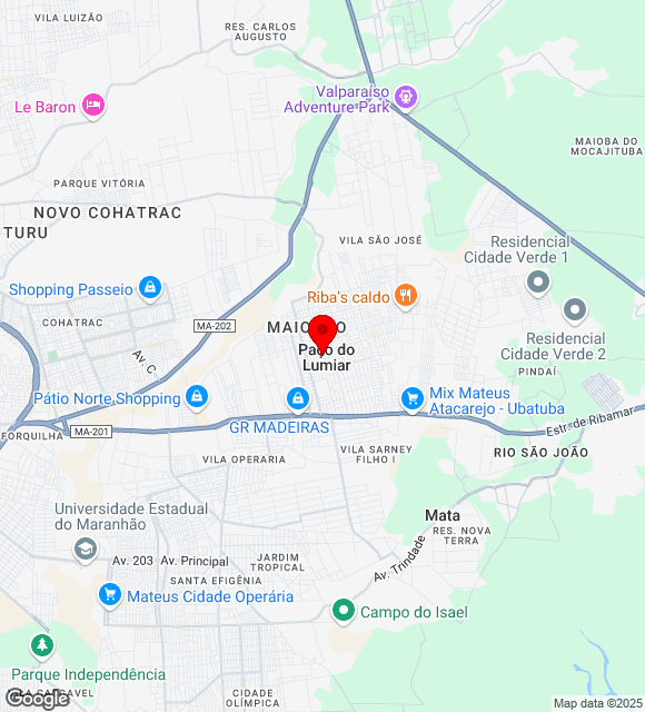Mapa da localização