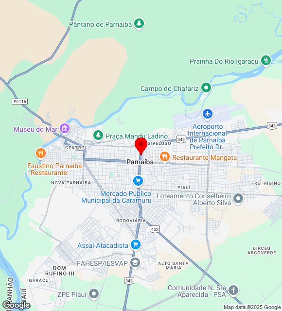Mapa da localização