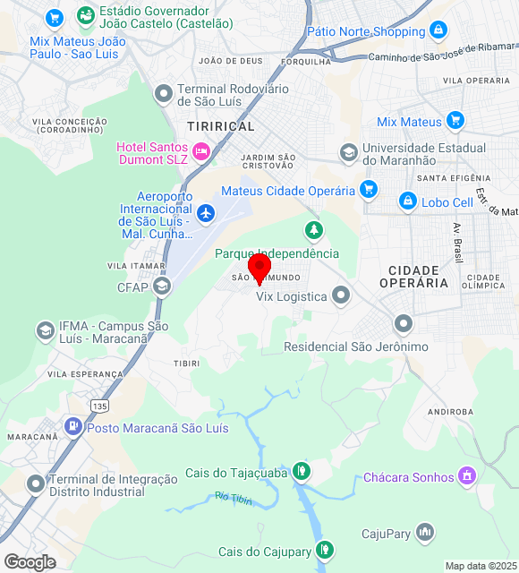 Mapa da localização