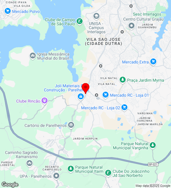 Mapa da localização