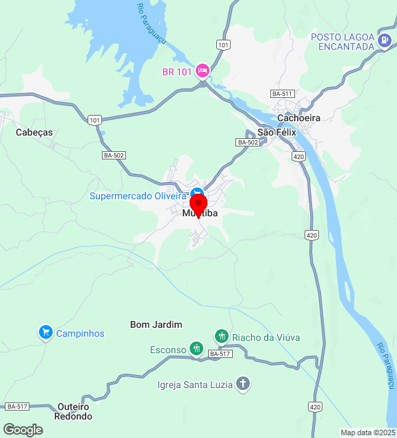 Mapa da localização