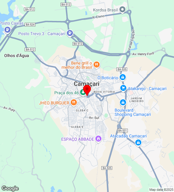 Mapa da localização