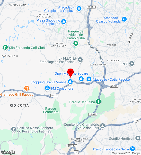 Mapa da localização