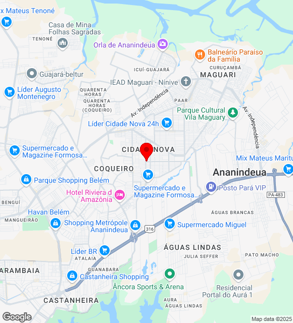 Mapa da localização