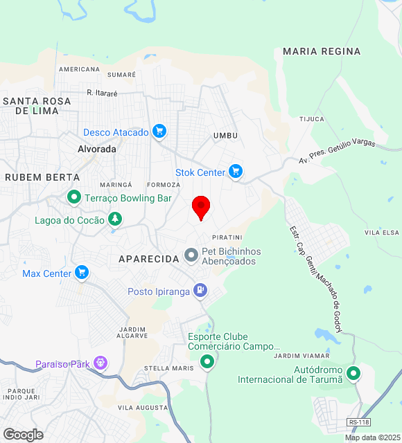 Mapa da localização
