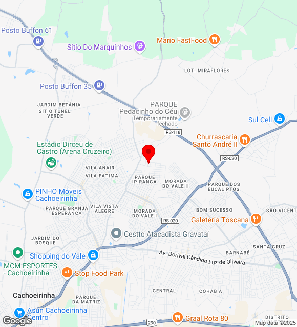 Mapa da localização