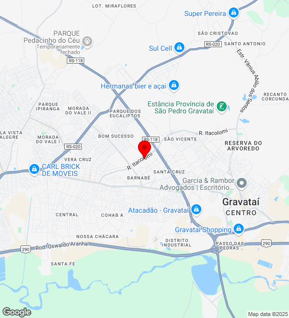Mapa da localização